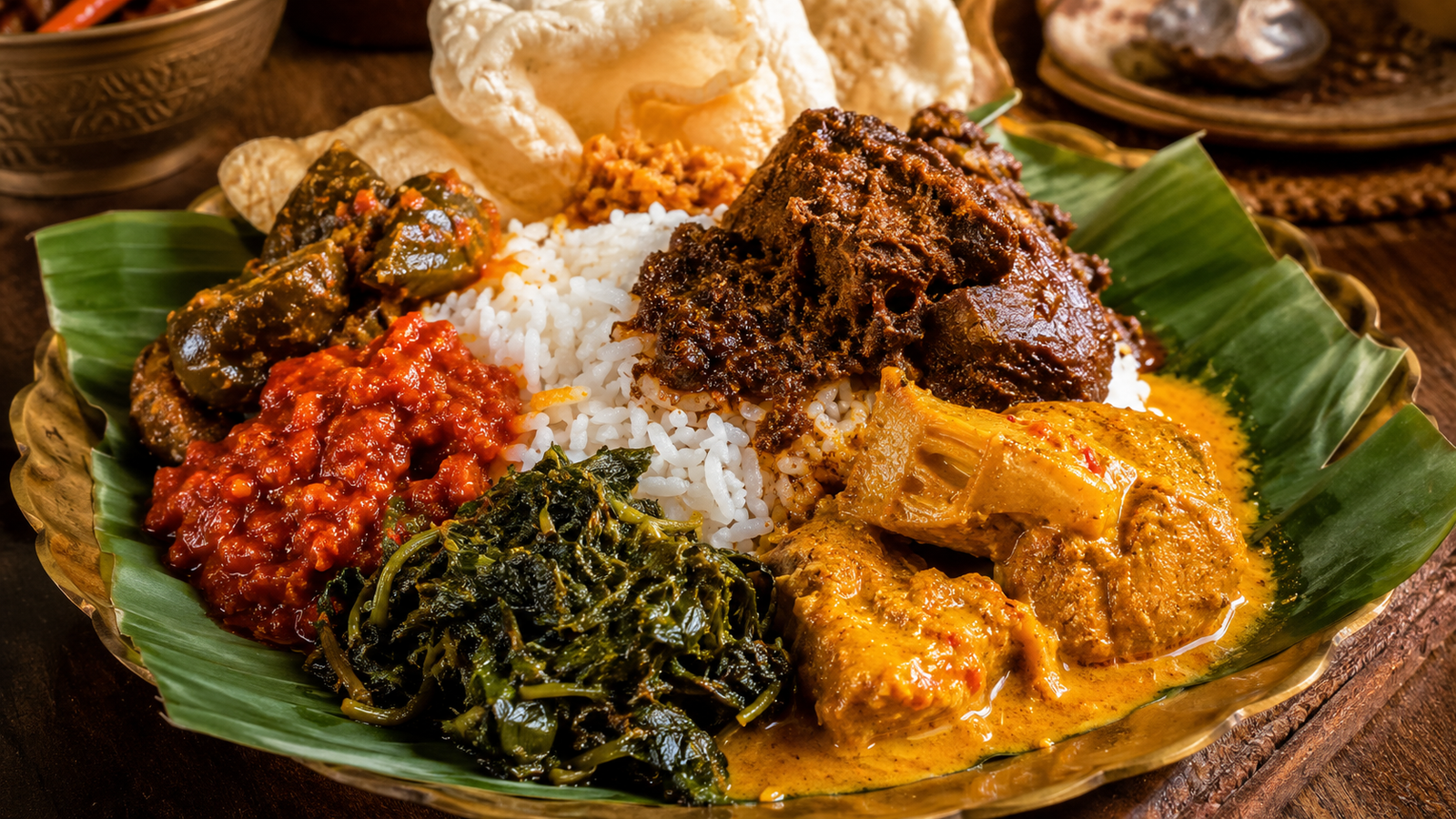 suasana Los Lambuang Pasar Ateh, pusat nasi kapau Bukittinggi