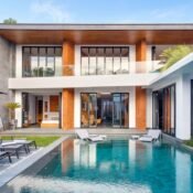 Modern Bali villa with a swimming pool for monthly rental
