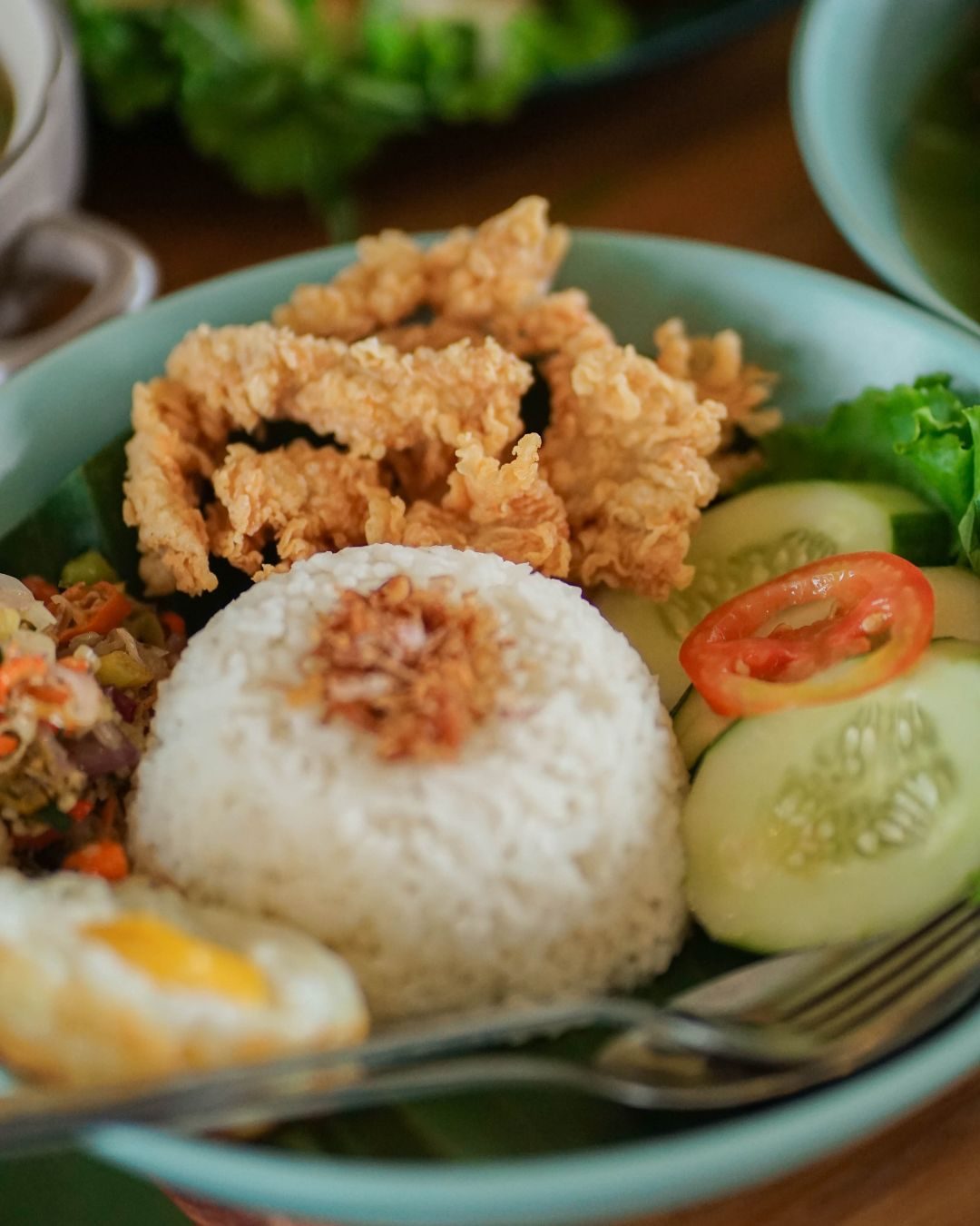 Nasi ayam fillet porsi terukur di Kedai Bukit Rhema